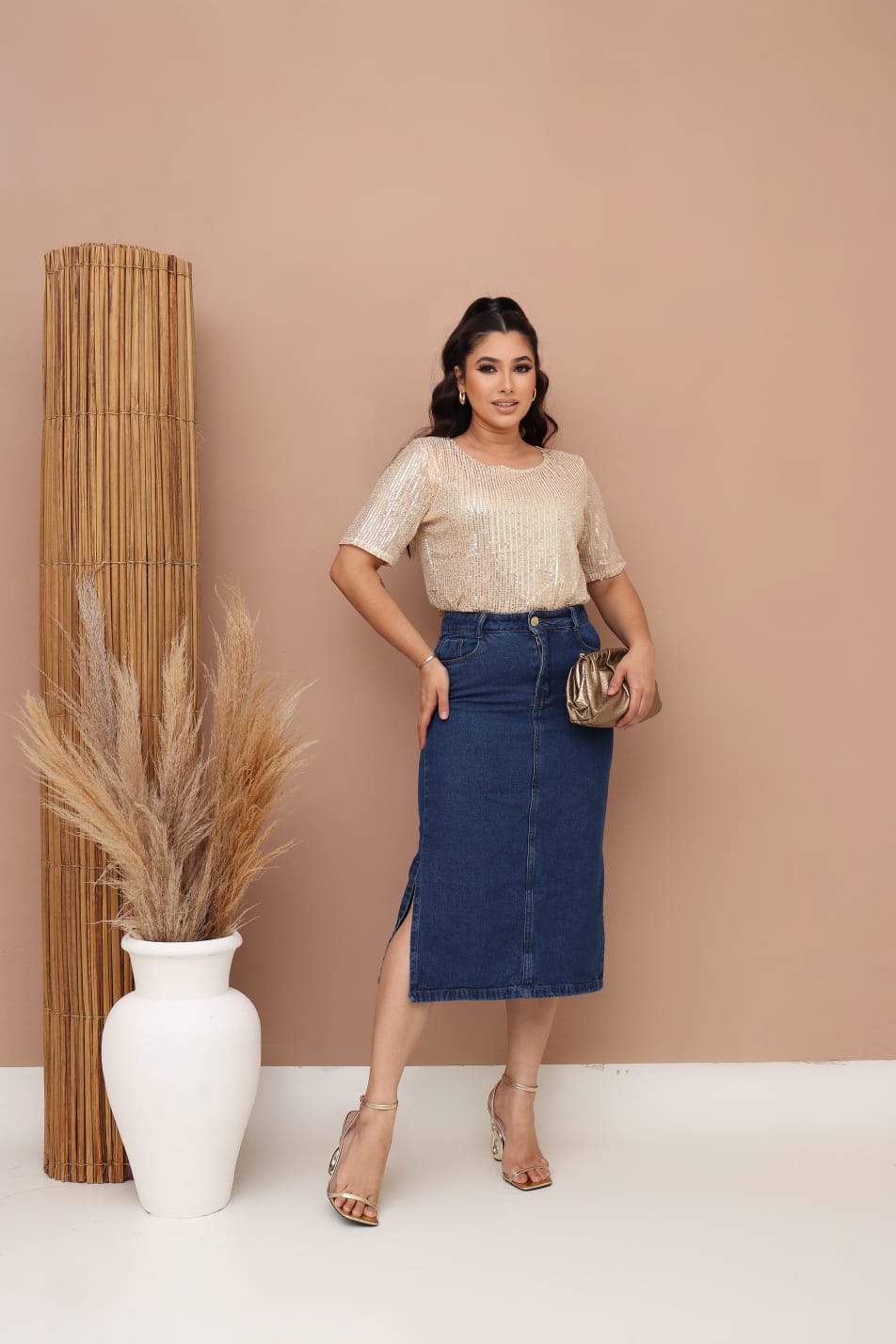 dc4ef3a62e08ef0ae54e5304e343f0f5.jpg Saia Jeans Feminina Longa Cintura Alta Com Fenda Midi Evangélica 38 ao 48 Azul Escuro